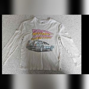 Girls 7 8 back to the future graphic tee long sleeve